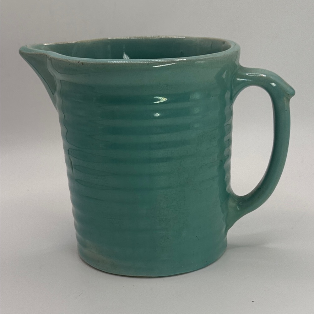 Vintage Weller Seagram Green Pitcher